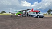 Bebê recém-nascida com infecção intestinal é transferida de avião de São Miguel do Oeste para Lages