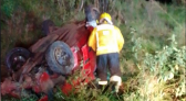 Homem fica gravemente ferido após capotamento na BR-282