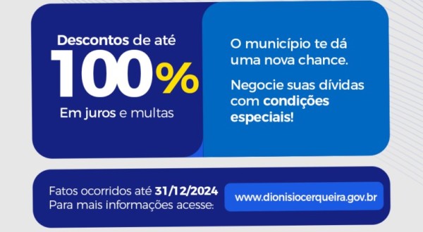 Regularização de débitos com descontos especiais em juros e multas