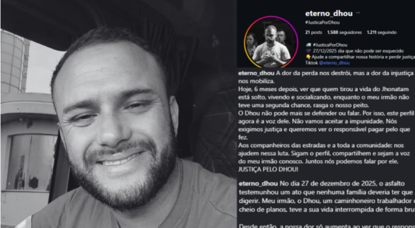 Família de caminhoneiro morto após briga de trânsito organiza manifestação por justiça