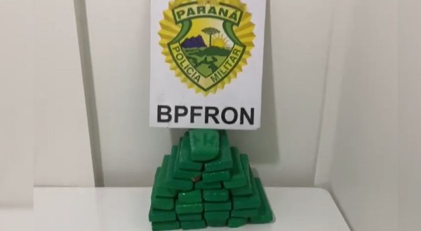 BPFRON apreende 17,3 kg de maconha