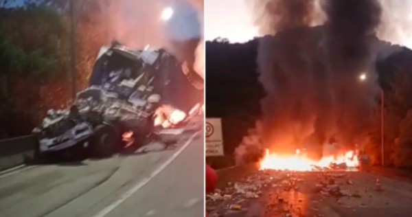 Uma pessoa morre e mais de 12 ficam feridos em grave acidente na BR-376