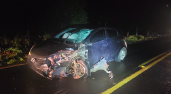 Homem morre em colisão frontal entre moto e carro na SC-155