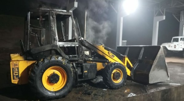 Incêndio em trator mobiliza Corpo de Bombeiros no Oeste de SC