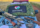 Três homens são presos por porte de arma de fogo e caça no interior de Palma Sola