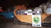 Caminhão carregado com vinhos descaminhados é apreendido pela PM