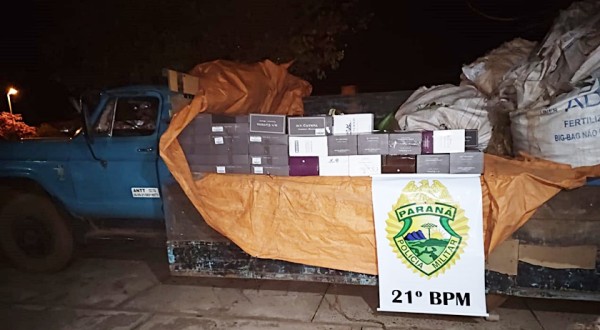 Caminhão carregado com vinhos descaminhados é apreendido pela PM