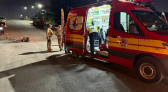 Motociclista perde parte da perna após grave colisão com caminhão em São Bento do Sul