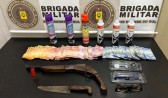 Bandidos furtam farmácia e trocam tiros com policiais