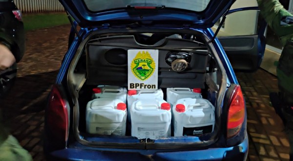 BPFron apreende 200 litros de agrotóxicos contrabandeados
