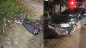 Duas crianças ficam feridas após serem atropeladas enquanto dividiam bicicleta