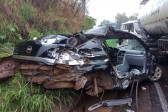 Colisão entre carro e caminhão deixa um morto e dois feridos na SC-155