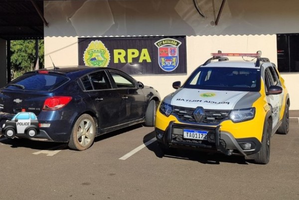 Polícia Militar recupera carro roubado do Rio Grande do Sul