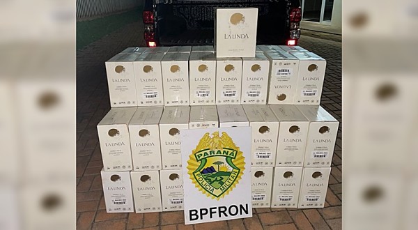 Quase 400 garrafas de vinhos são apreendidas pela BPFron