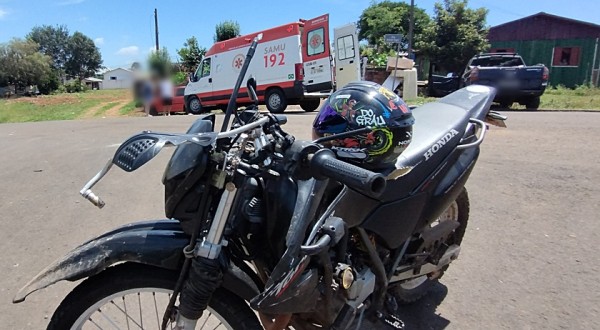 Motociclista fica ferido em colisão registrada no Bairro Peperi-guaçu