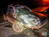 Veículo envolvido em acidente na BR-282 foi furtado do pátio do Hospital Regional