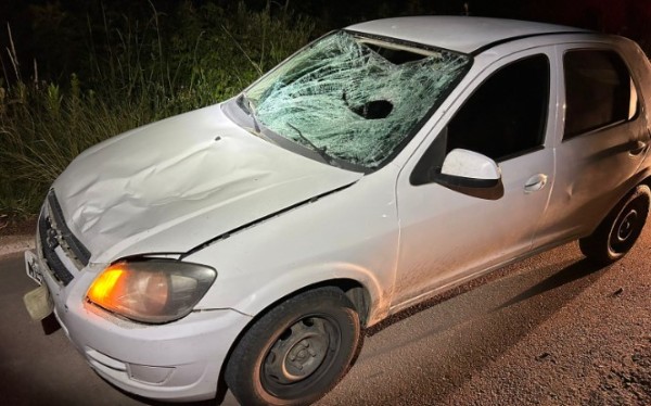 Pedestre morre ao ser atropelado por carro de passeio na SC-114