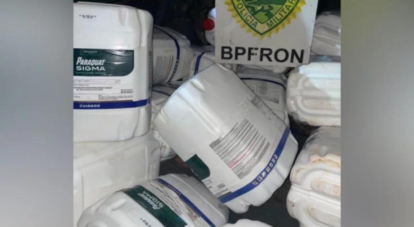 Veículo carregado com agrotóxicos é apreendido pelo BPFRON