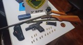 Suspeito é detido após ameaçar família com arma de fogo