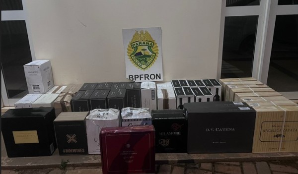 BPFRON apreende 125 caixas de vinho de origem Argentina em Operação Protetor de Divisas