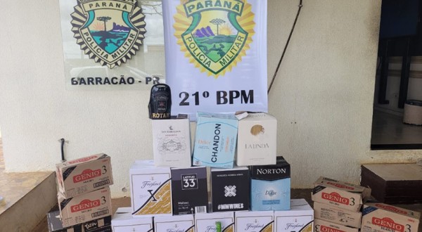 Veículo carregado com produtos de descaminho é apreendido pela ROTAM