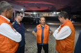 Governador Jorginho Mello avalia situação das chuvas em SC na Defesa Civil
