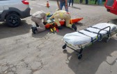 Motociclista fica ferido após colidir com camionete no Bairro São Cristóvão