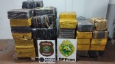 BPFRON e PF apreendem mais de uma tonelada de maconha em porto clandestino em Santa Helena