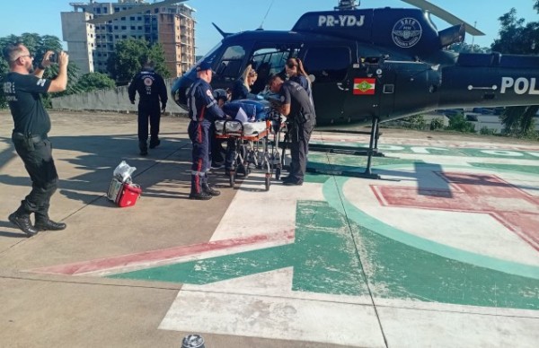 Bebê de 1 mês é transferida por serviço aeromédico