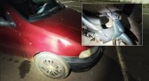Adolescente de 17 anos fica ferido em acidente entre carro e moto