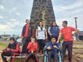 Alunos da APAE, entregam ofício aos prefeitos reivindicando placas explicativas que relata a história  dos MARCOS  da  TRI- FRONTEIRA.