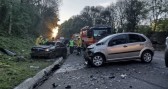 Carro com placas de São Miguel do Oeste se envolve em acidente com duas mortes na BR-282