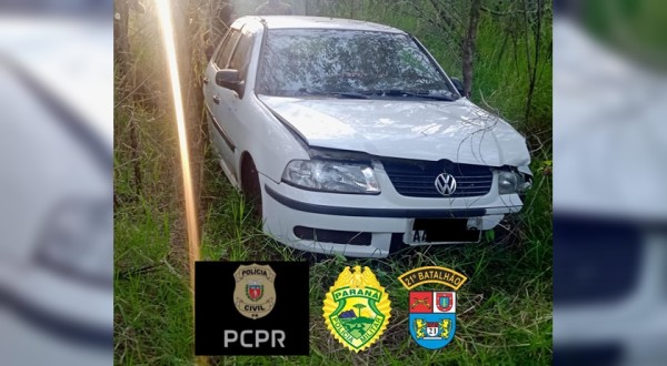 Automóvel furtado é recuperado após ação conjunta das policias Militar e Civil