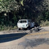 Motociclista morre em colisão frontal com carro na SC-283