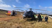 Trabalhador sofre queda de 10 metros e é transferido de helicóptero no Oeste de SC