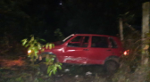 Acidente entre dois carros deixa feridos na SC-480, em Bom Jesus
