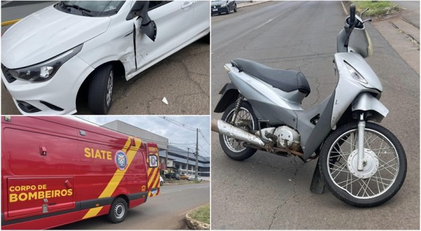 Motociclista sofre ferimentos em colisão registrada na região da Cidade Norte