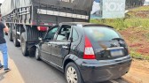 Mulher e bebê são resgatados após grave colisão traseira na Avenida Willy Barth