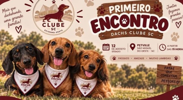 Primeiro encontro de Dachshunds reúne tutores e cães