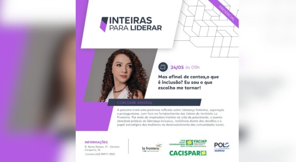 ASCOAGRIN sedia palestra voltada às líderes femininas do território LA FRONTERA
