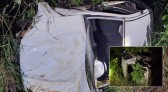 Saída de pista seguida de capotamento deixa dois feridos na BR-163