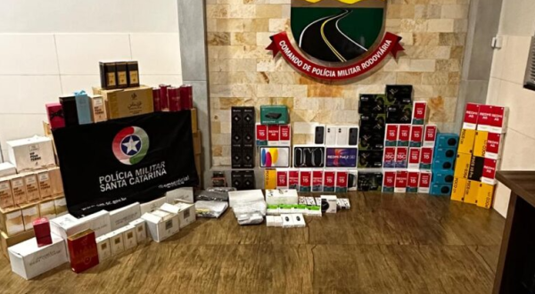 Polícia Rodoviária apreende R$ 140 mil em mercadorias irregulares no Oeste de SC