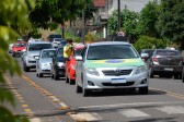 Comemoração a vitória do Brasil na copa, carreata é realizada pelas cidades gêmeas