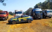 Mais de 32 toneladas de excesso são flagradas em caminhões na BR-282