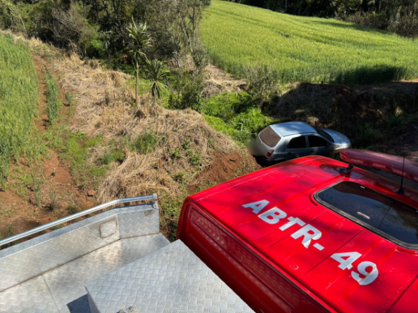 Saída de pista é registrada e duas pessoas são conduzidas ao hospital