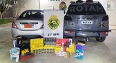 PM apreende automóvel com produtos descaminhados do Paraguai
