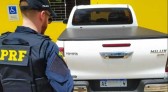 Caminhonete argentina é flagrada com placas ilegíveis na BR-282