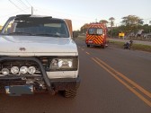 Motociclista fica ferido em colisão frontal na BR-163