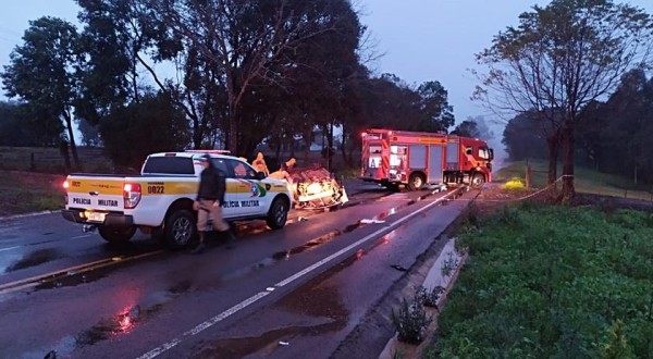 Iporã do Oeste - Capotamento deixa um ferido na rodovia SC 356