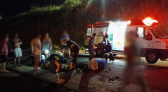 Acidente de trânsito é registrado nas proximidades da aduana de cargas e deixa motoboy ferido